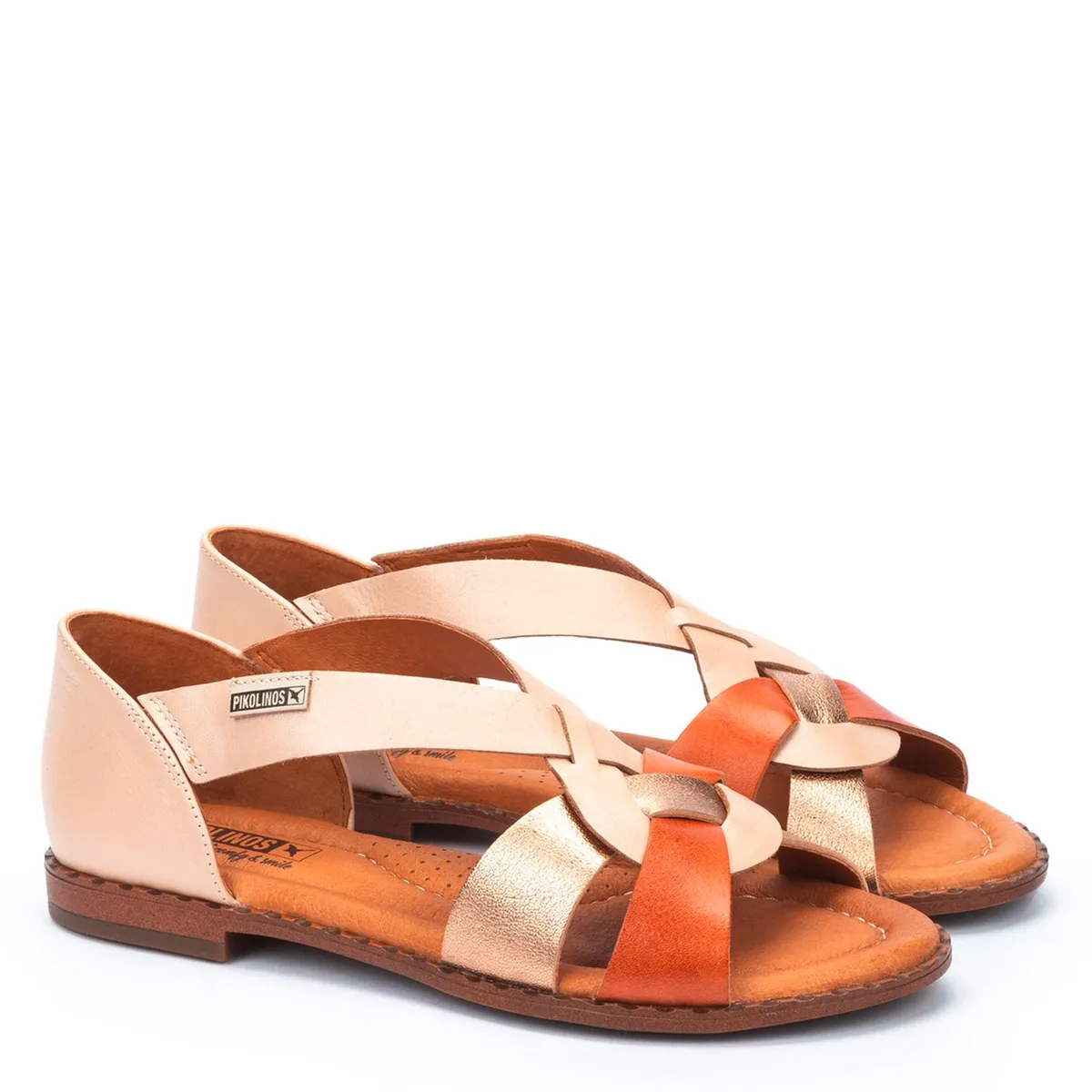 PIKOLINOS - Sandalia Mujer Cuero Beige Pikolinos