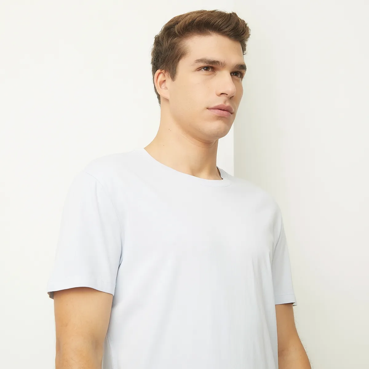 BASEMENT - Polera Manga Corta Cuello Redondo Basement Algodón Hombre