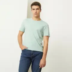 BASEMENT - Polera Manga Corta Cuello Redondo Algodón Hombre