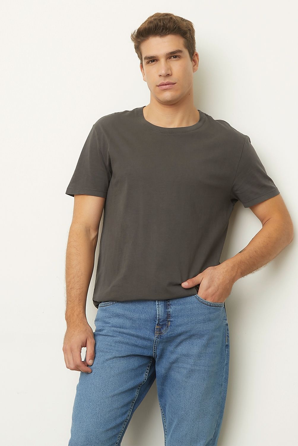 BASEMENT - Polera Manga Corta Cuello Redondo Basement Algodón Hombre