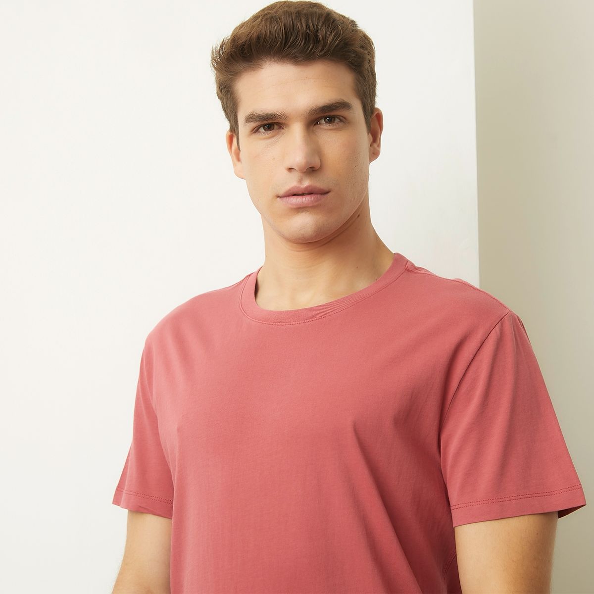 BASEMENT - Polera Manga Corta Cuello Redondo Basement Algodón Hombre
