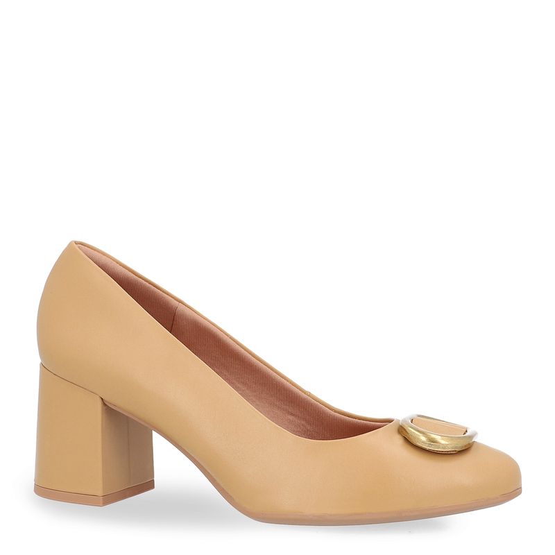 USAFLEX - Zapato Formal Mujer Cuero Beige Usaflex