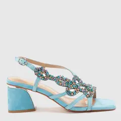 ALMA EN PENA - Sandalia Mujer Cuero Azul