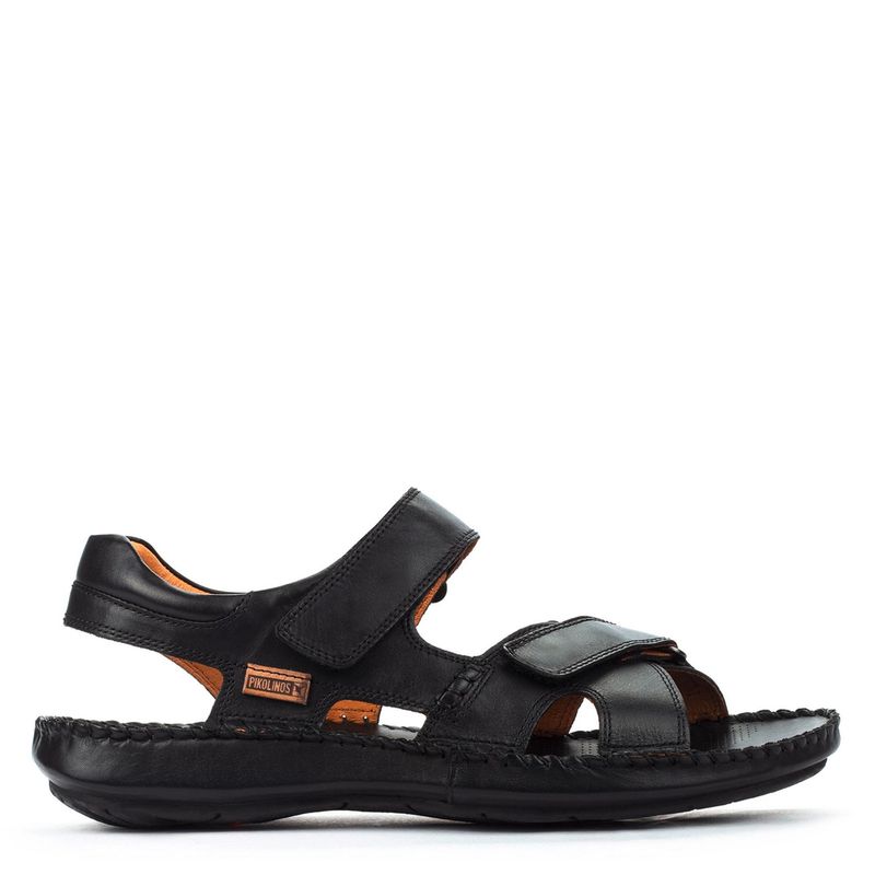 PIKOLINOS - Sandalia Hombre Cuero Negro Pikolinos