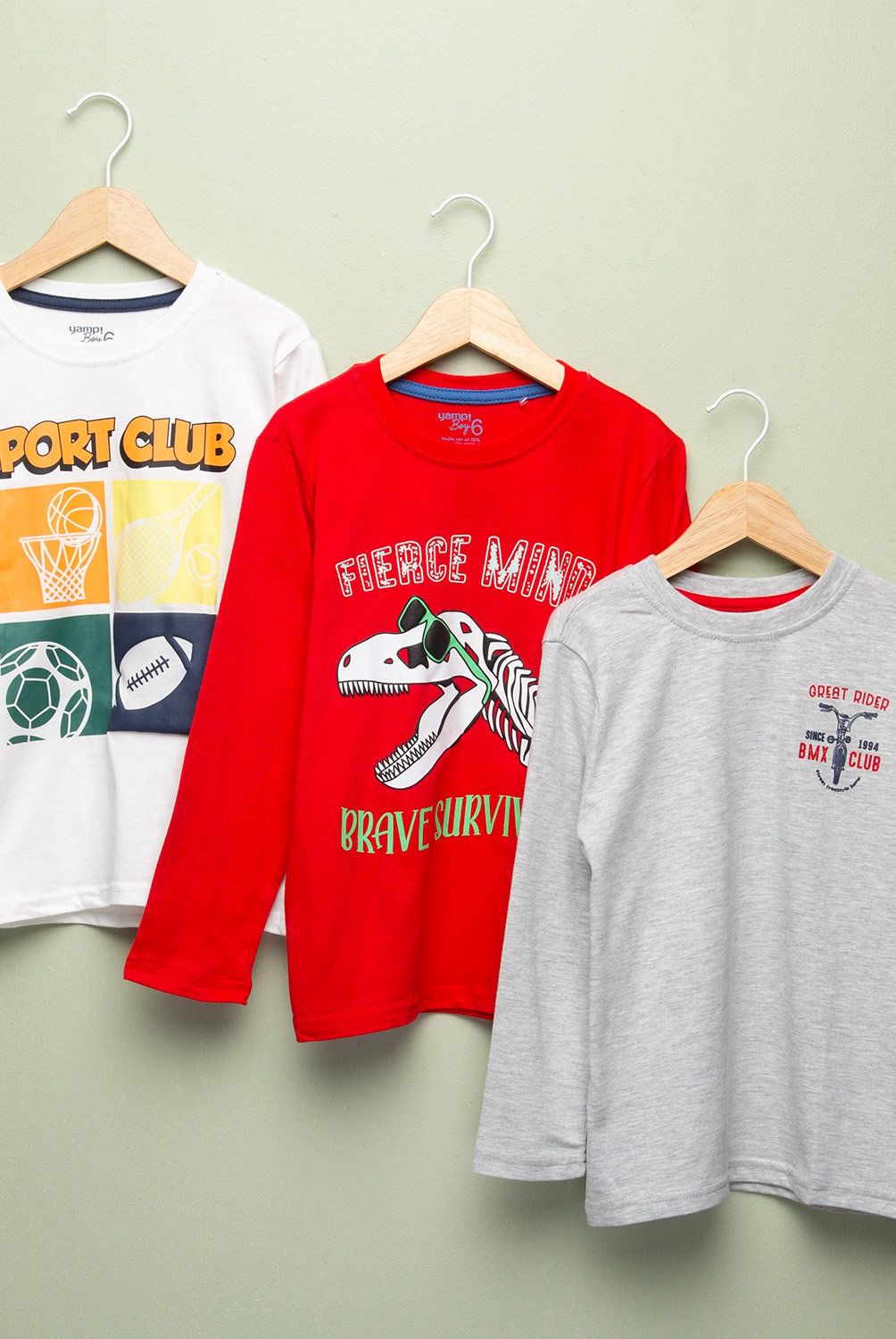 YAMP - Pack 3 Poleras Niño Algodón Yamp