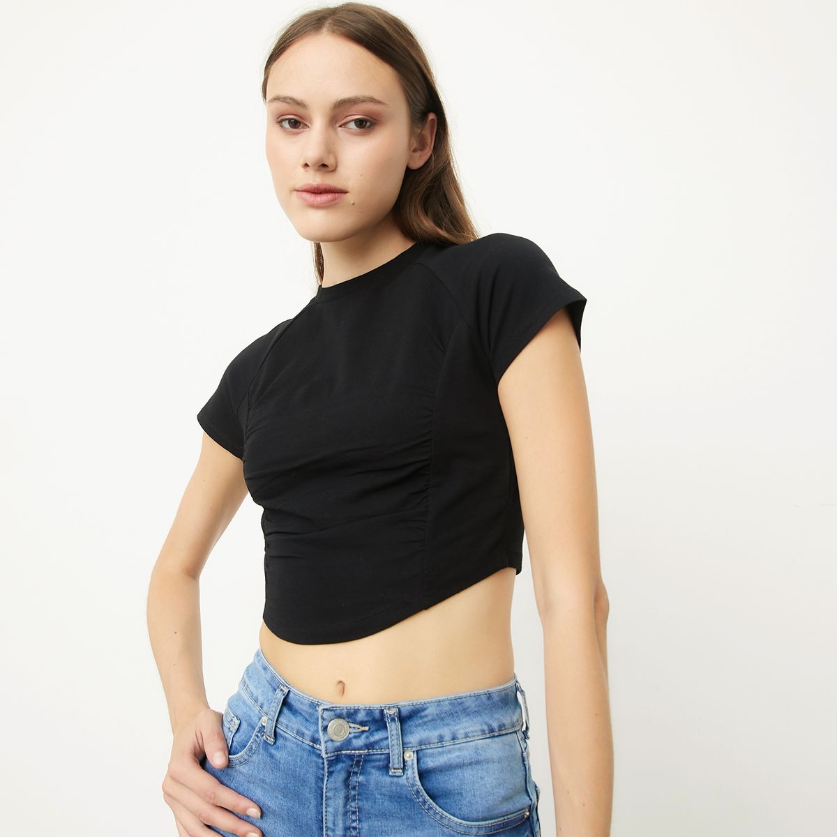 SYBILLA - Polera Manga Corta Algodón Mujer Sybilla