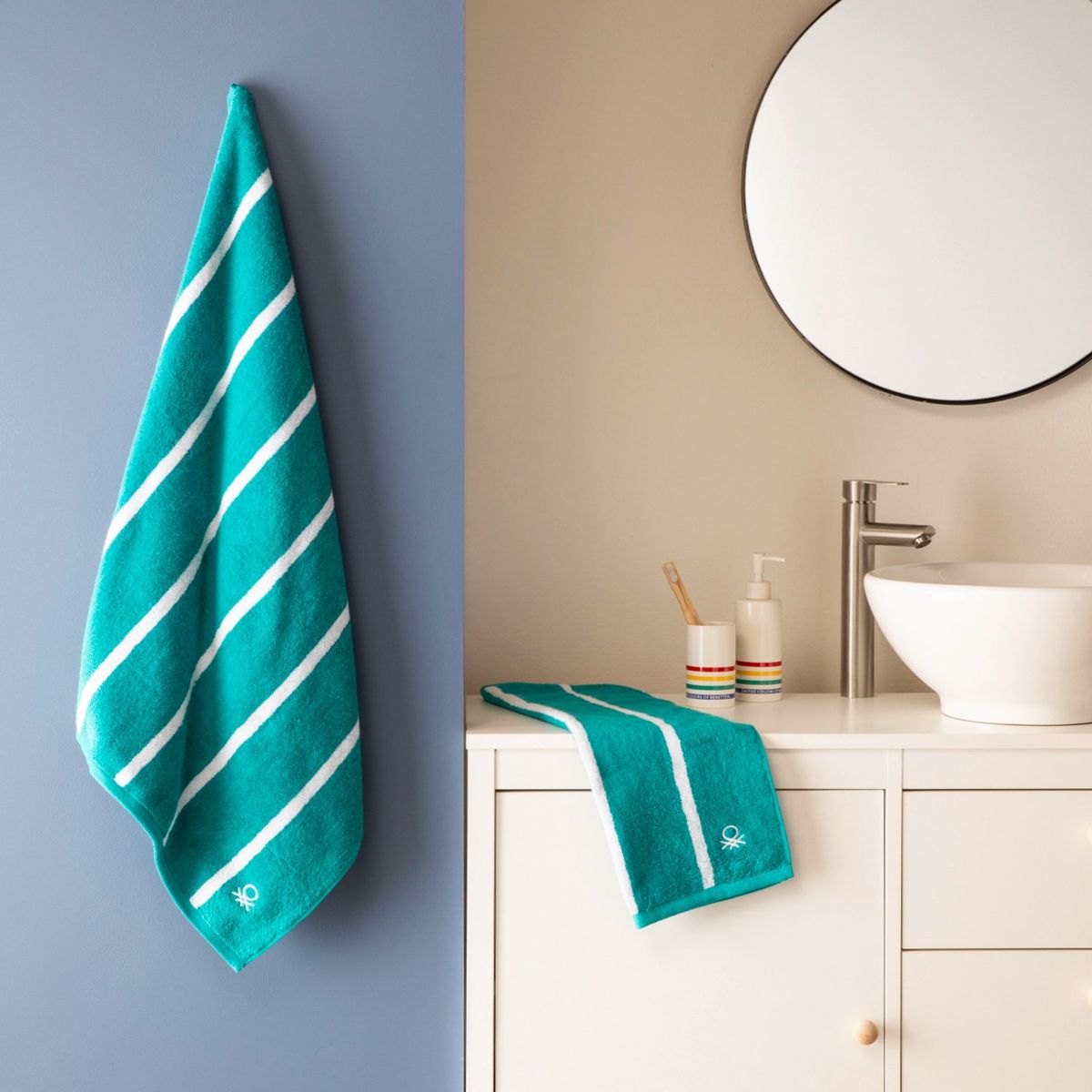 BENETTON - Juego De 4 Toallas (2 Cuerpo/ 2 Mano) Benetton