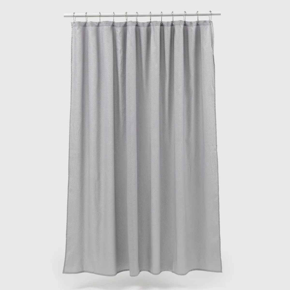 MICA - Cortina De Baño Textil Gris 180 X 200 Cm Mica