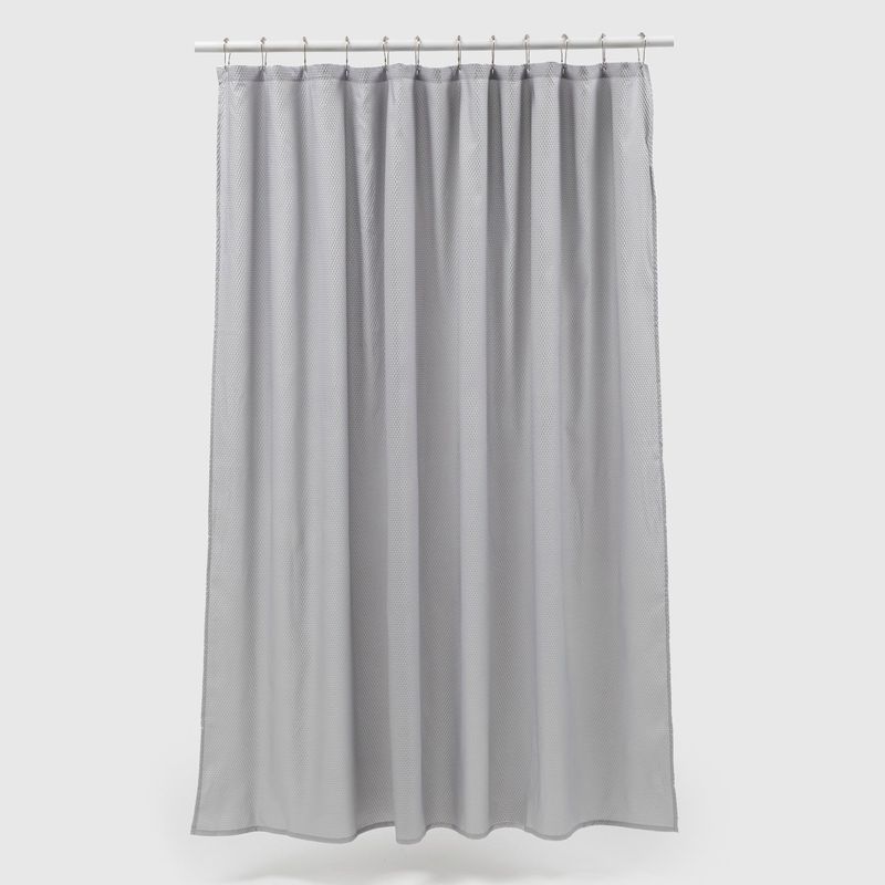MICA - Cortina de Baño Mica Textil Gris 180 x 200 cm