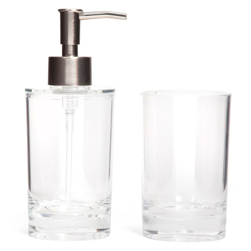 MICA - Set Accesorios Baño Mica Basic Dispensador y Vaso Multicolor