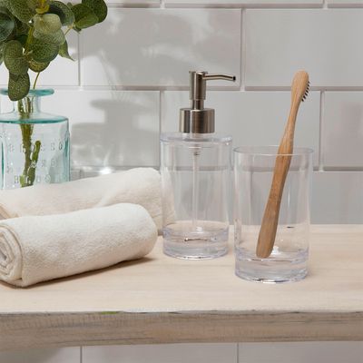 Imagen 2 del producto Set Accesorios Baño Basic Dispensador y Vaso