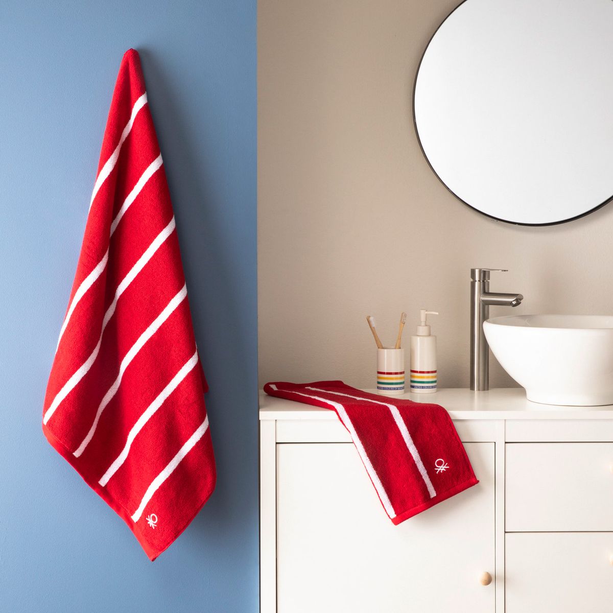 BENETTON - Juego De 4 Toallas (2 Cuerpo/ 2 Mano) Benetton