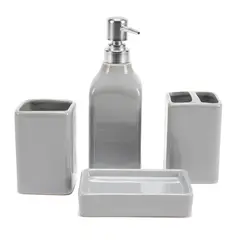 MICA - Set Accesorios Baño Le Bain Gris