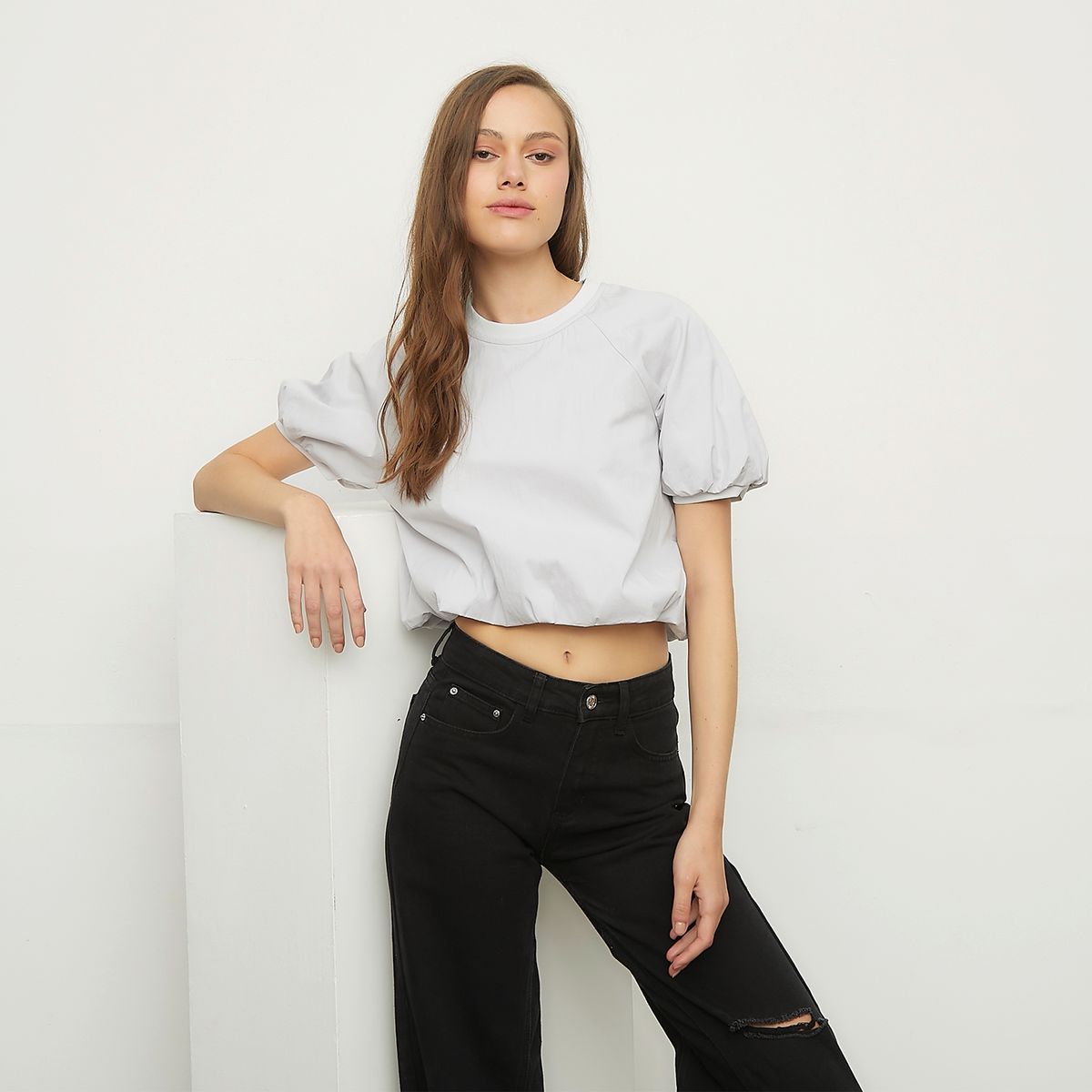 SYBILLA - Blusa Manga Corta Algodón Mujer Sybilla