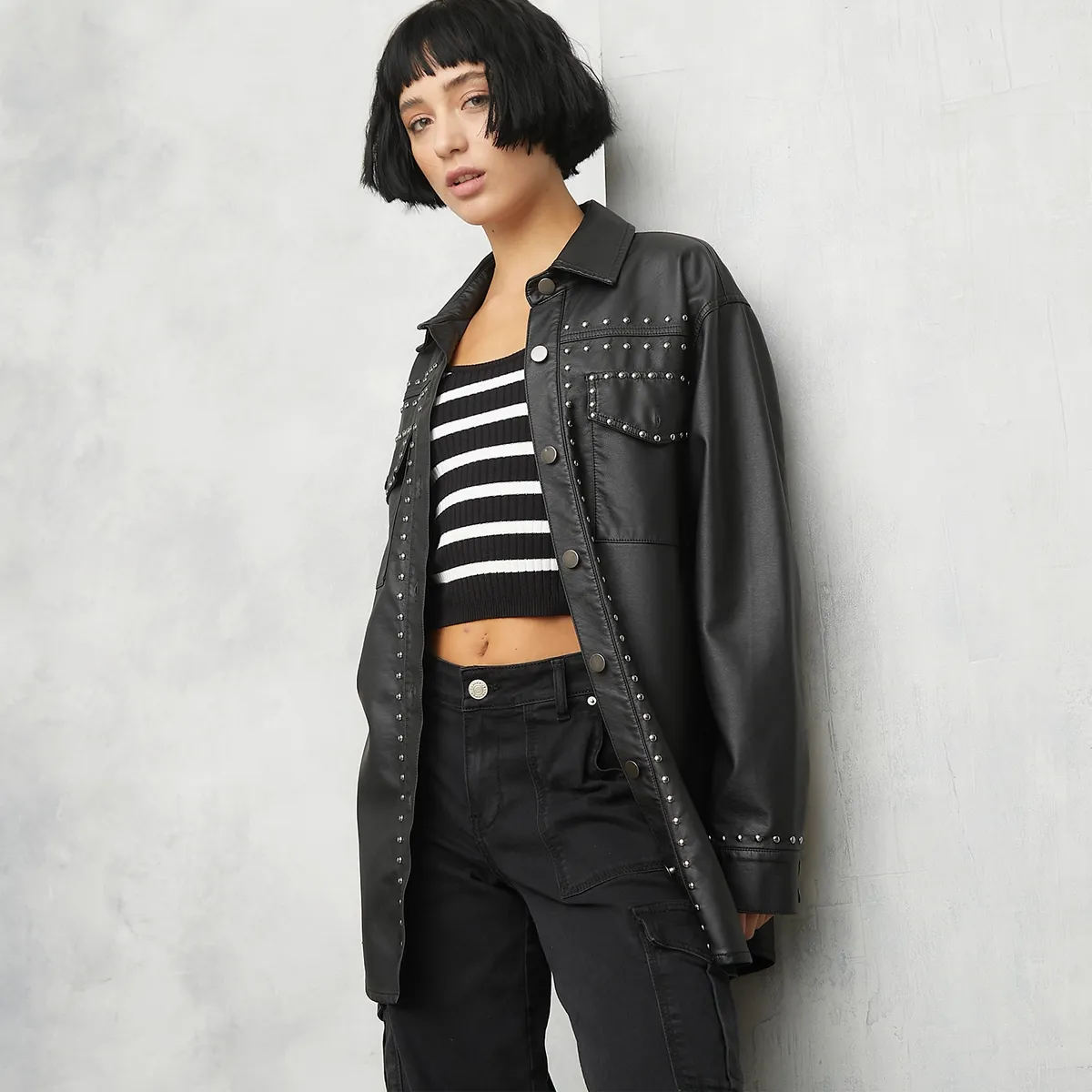 AMERICANINO - Chaqueta Eco Cuero Mujer Americanino