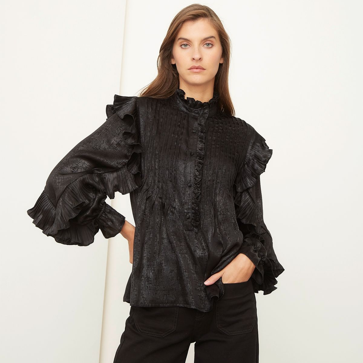 BASEMENT - Blusa Manga Larga Mujer Por Fran Larrain Basement