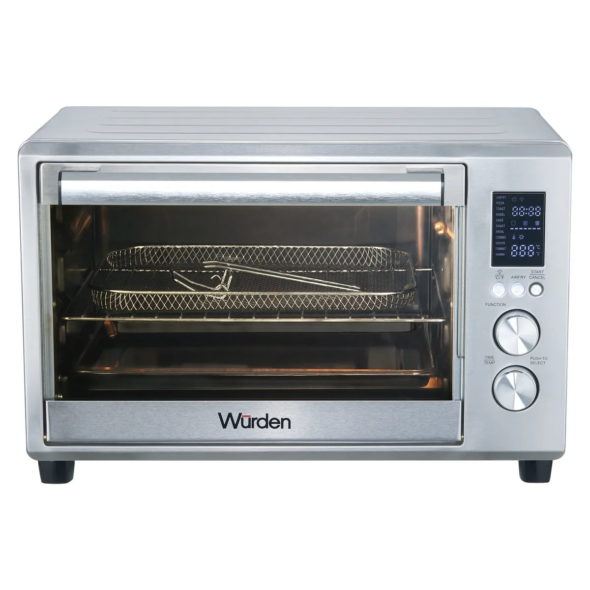 WURDEN - Horno Eléctrico con Freidora de Aire Wurden 32 Litros Inoxidable