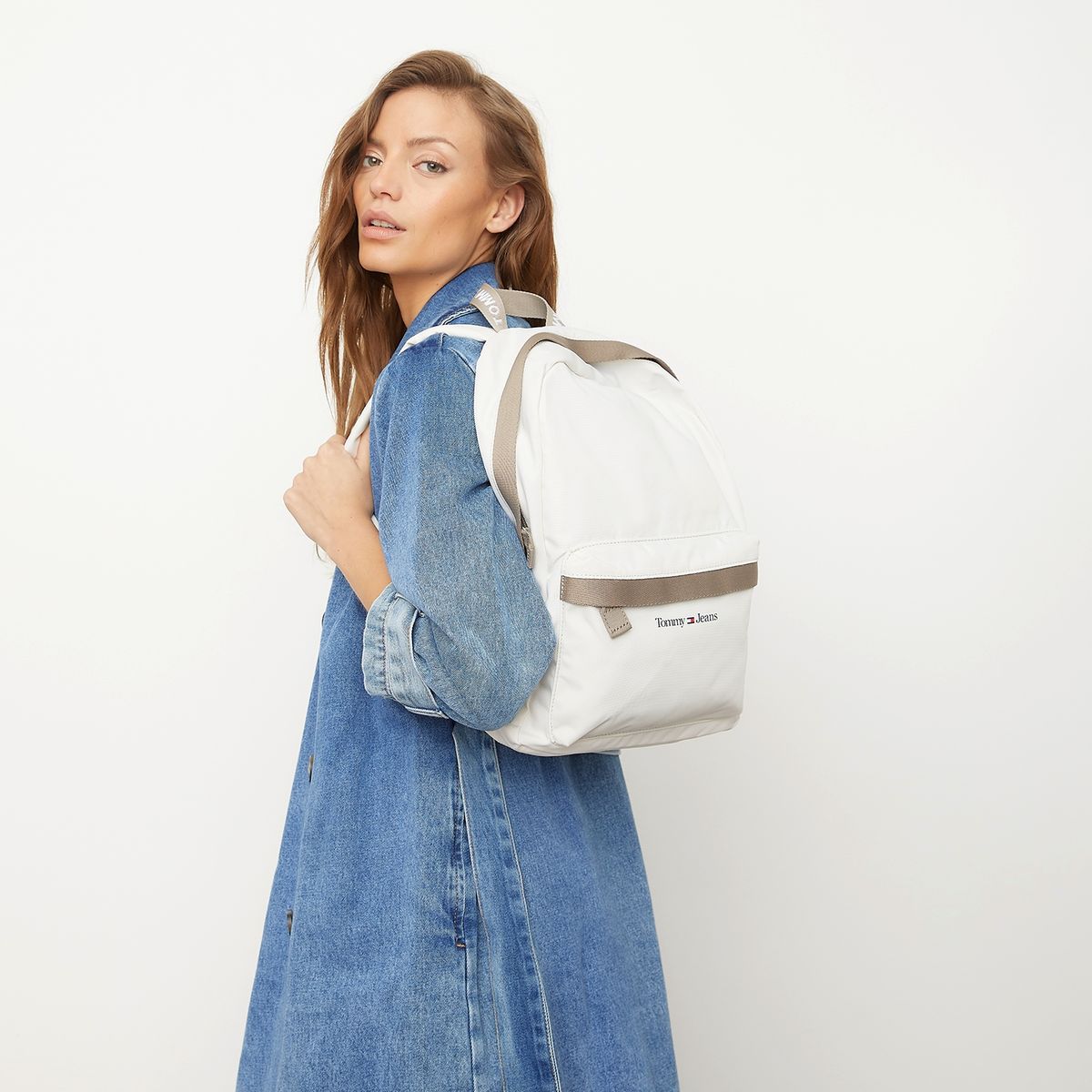 TOMMY HILFIGER - Mochila Blanca Mujer Tommy Hilfiger