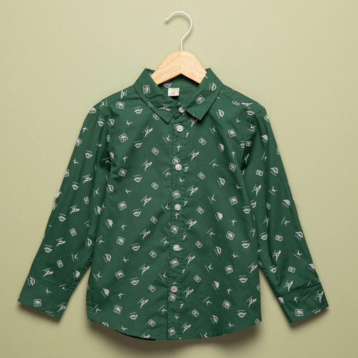 YAMP - Camisa Niño Algodón Manga Remangable Yamp