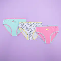ELEVEN - Calzones Pack De 3 Algodón Estampado Niña