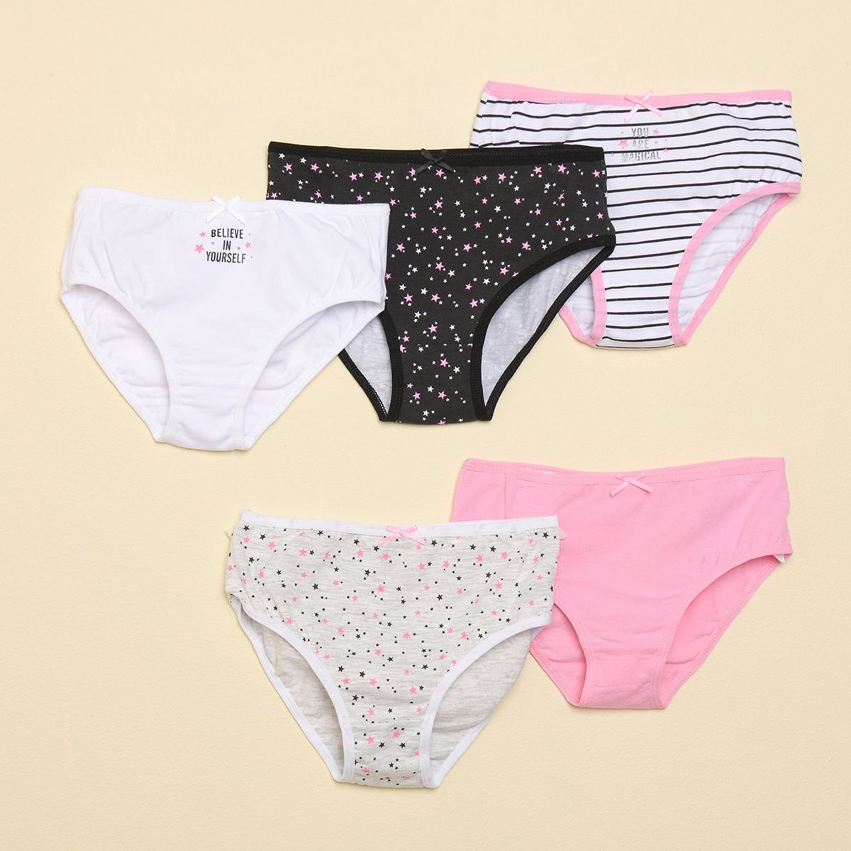 ELEVEN - Pack 5 Calzones Niña Algodón Estampados Eleven