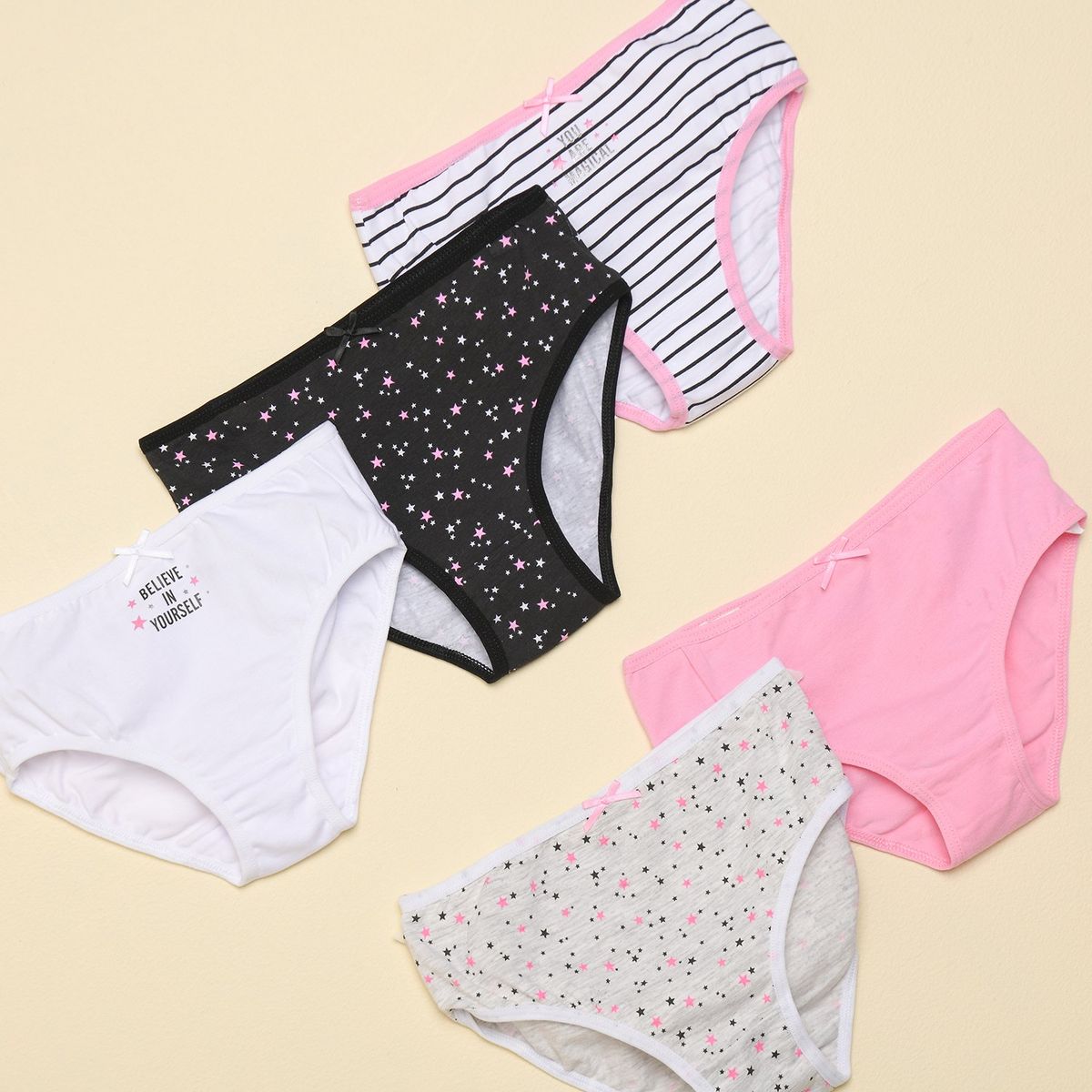 ELEVEN - Pack 5 Calzones Niña Algodón Estampados Eleven