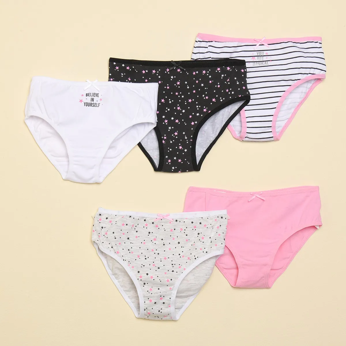 ELEVEN - Pack 5 Calzones Niña Algodón Estampados Eleven