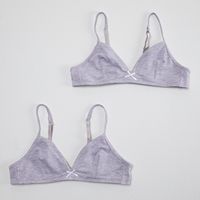 Pack 2 Sostenes Niña Algodón Diseño Print Sin Arco