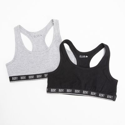 Imagen 1 del producto Pack de Sostenes Deportivos Niña Algodón Diseño Liso