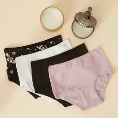UNIVERSITY CLUB - Pack de 4 Calzones Bikini Mujer