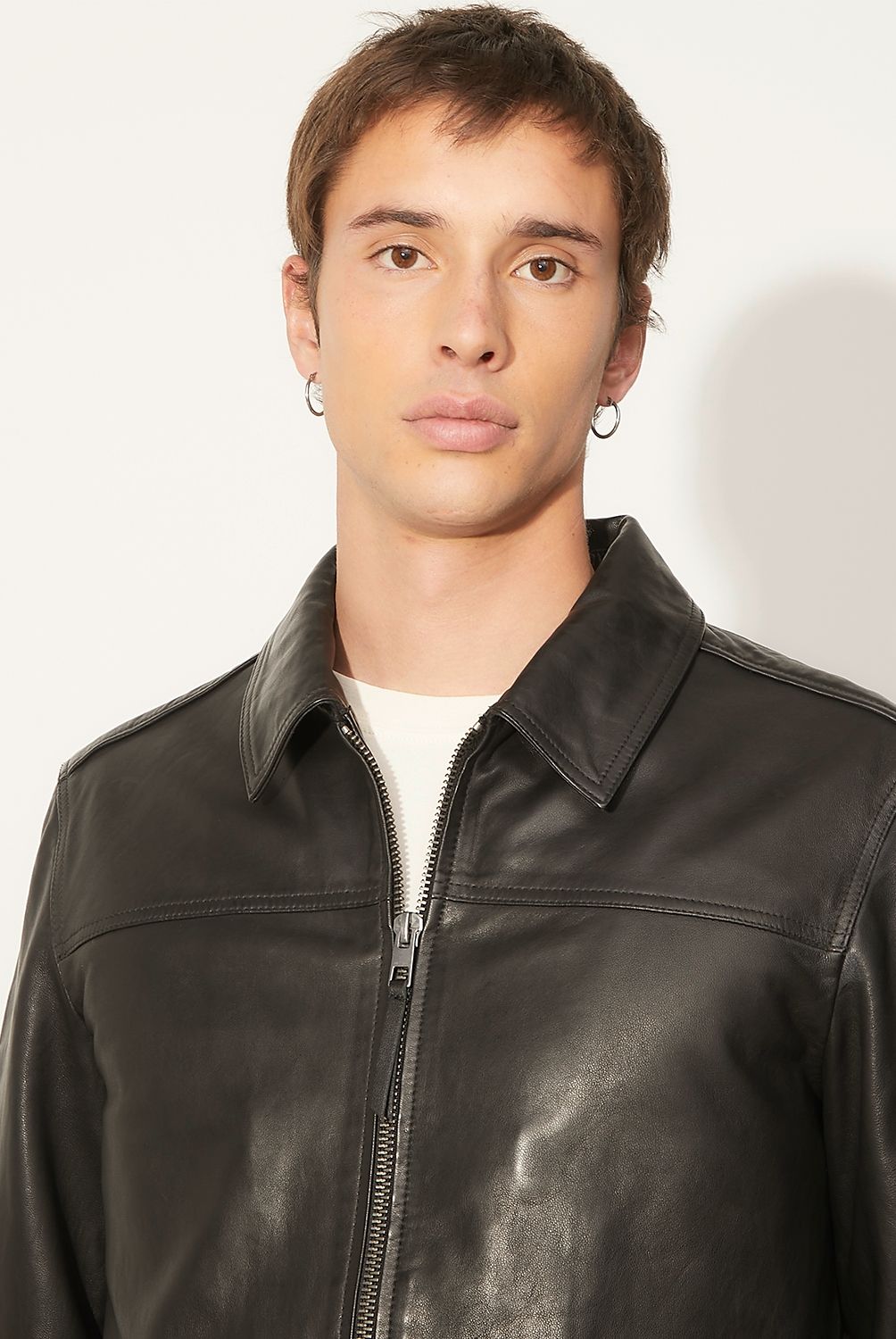 AMERICANINO - Chaqueta Americanino Cuero Diseño Liso Estilo Urbano Hombre