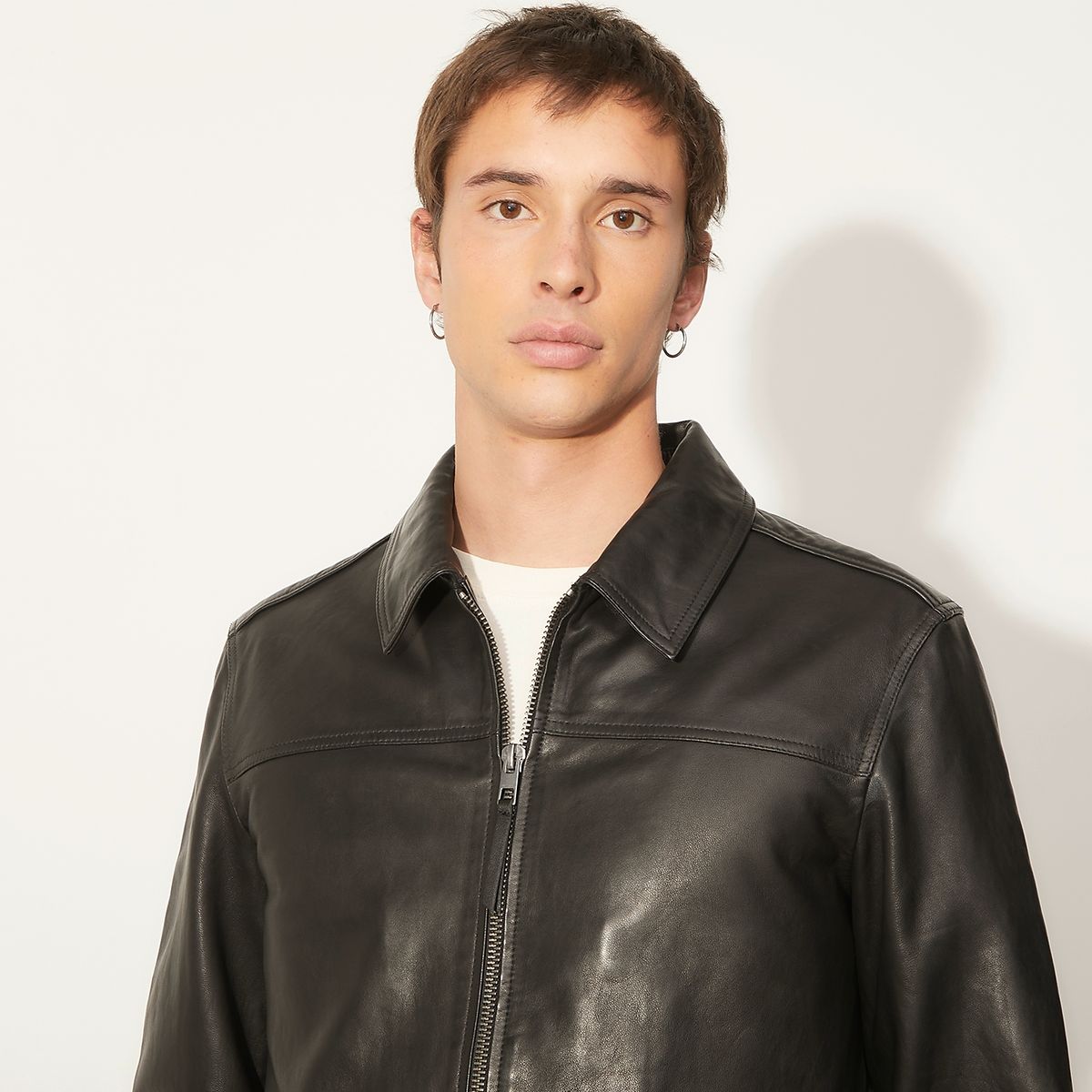 AMERICANINO - Chaqueta Americanino Cuero Diseño Liso Estilo Urbano Hombre