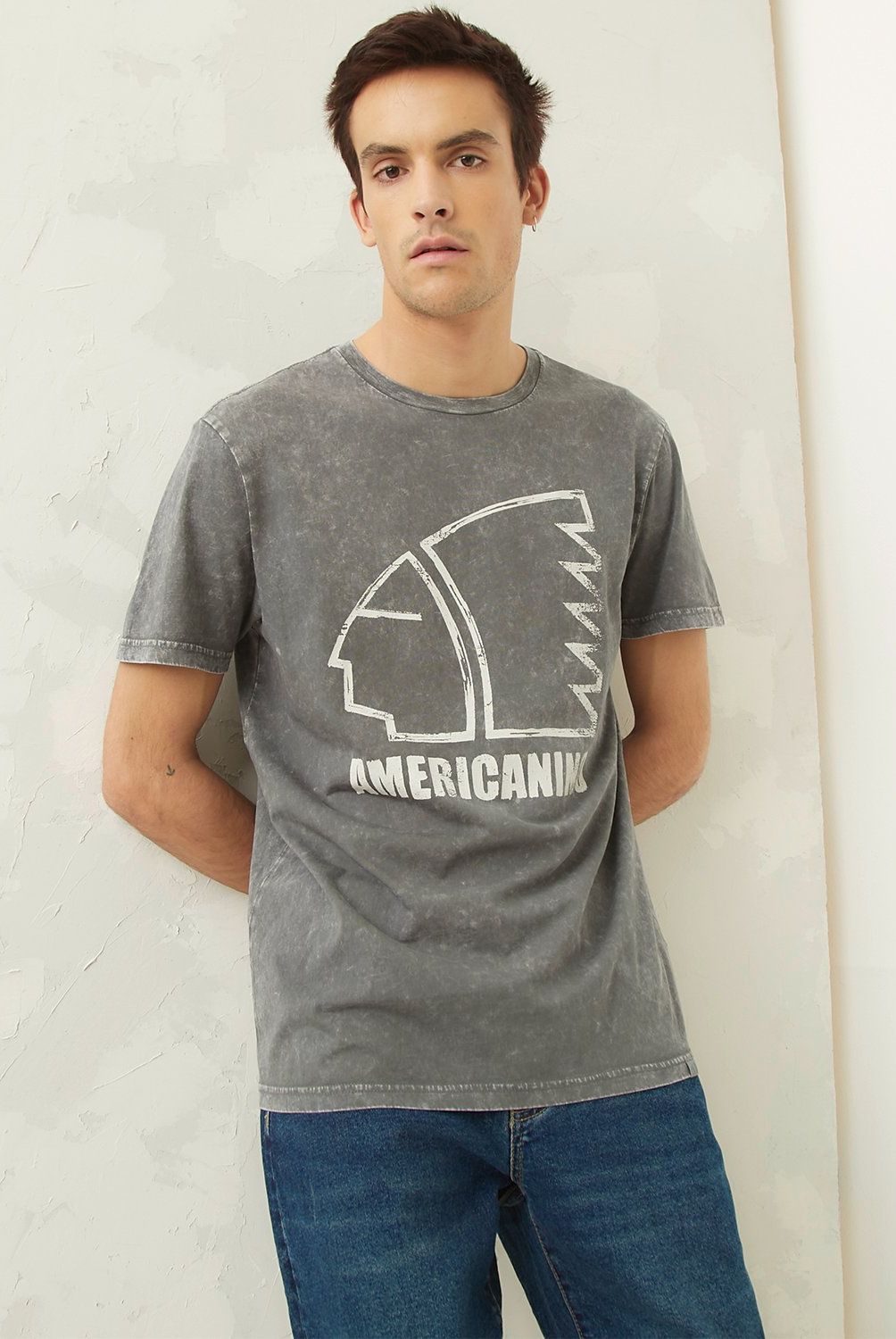 AMERICANINO - Polera Manga Corta Regular Fit Hombre Americanino