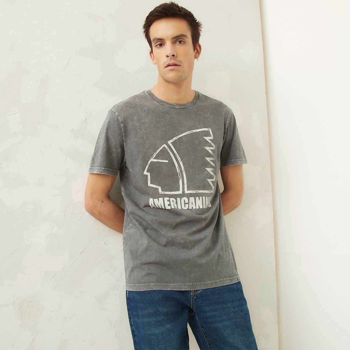 AMERICANINO - Polera Manga Corta Regular Fit Hombre Americanino