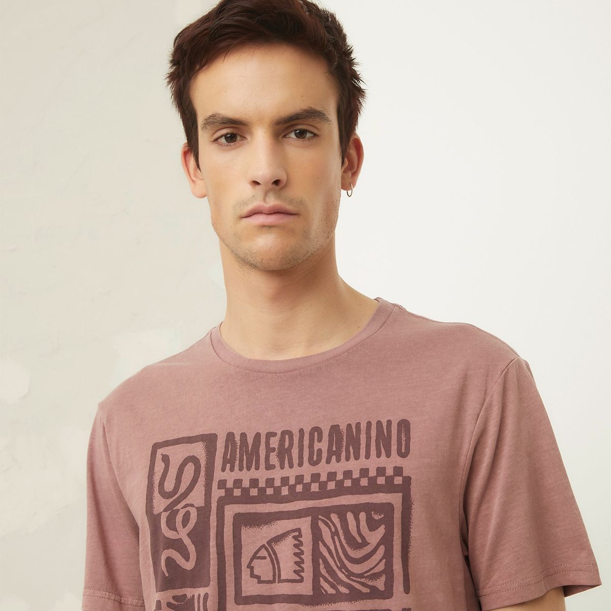 AMERICANINO - Polera Manga Corta Regular Fit Hombre Americanino