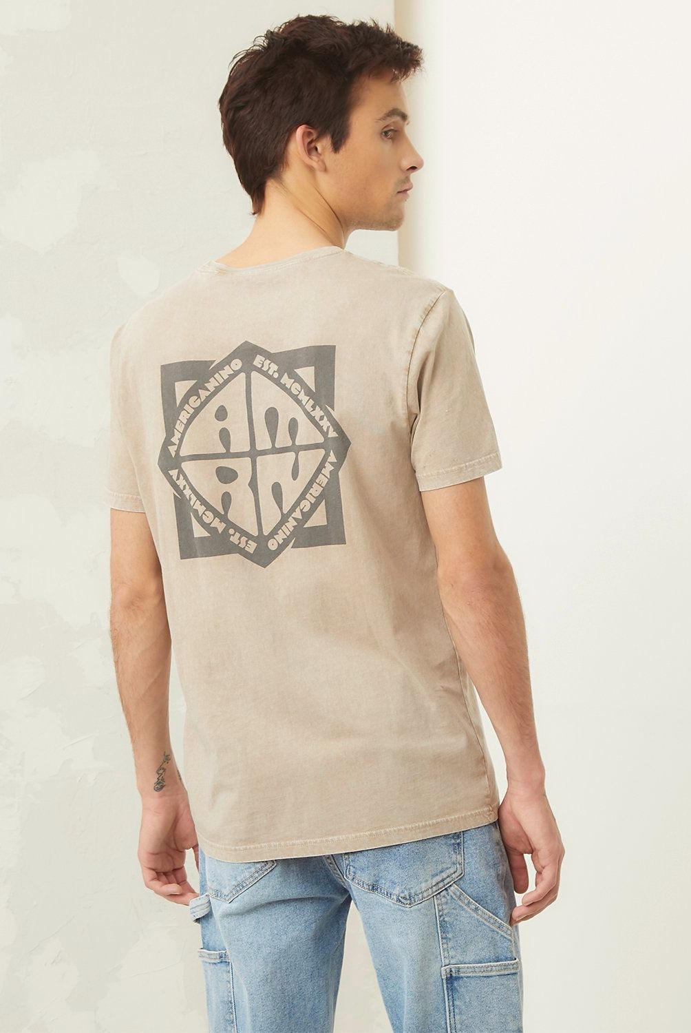 AMERICANINO - Polera Manga Corta Regular Fit Hombre Americanino