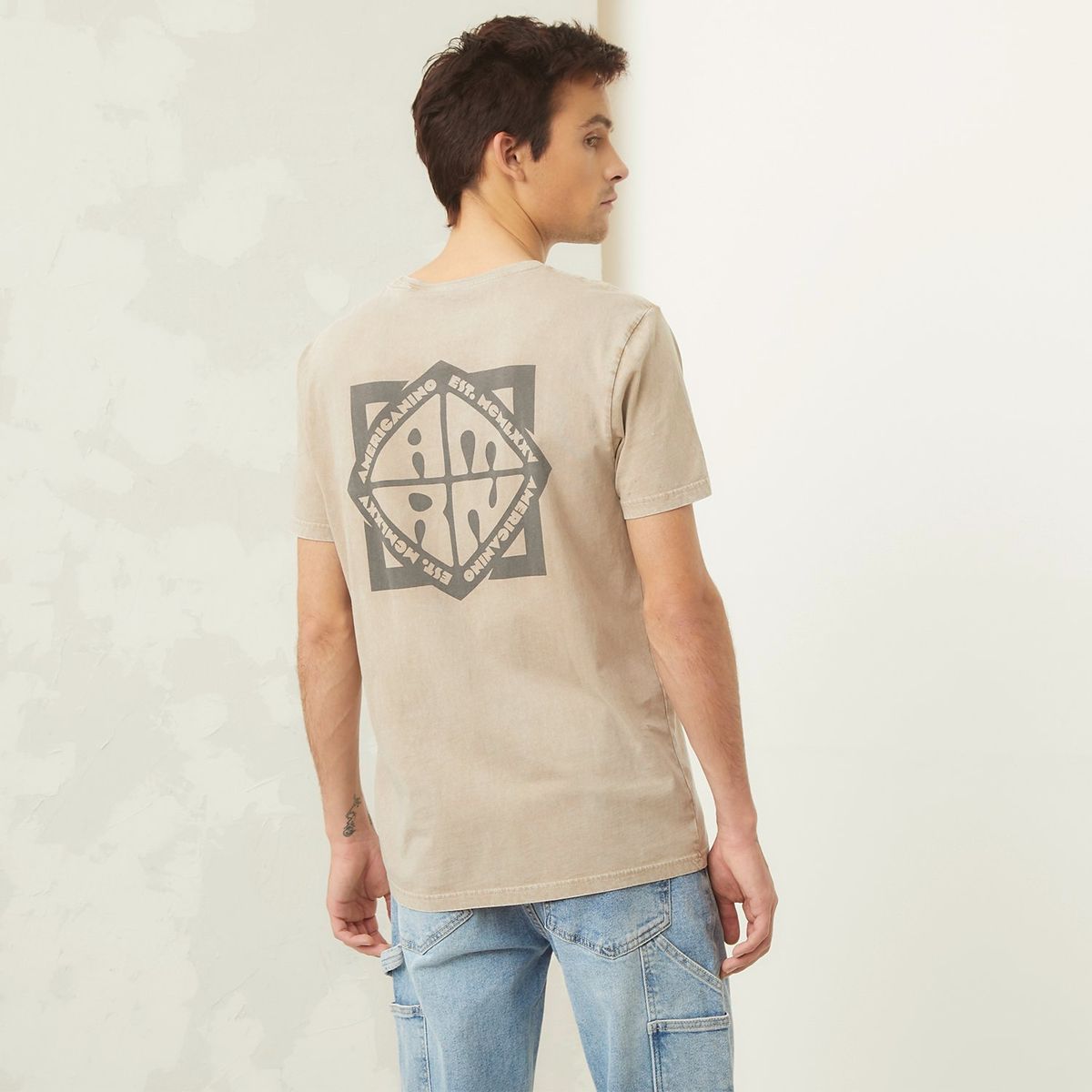 AMERICANINO - Polera Manga Corta Regular Fit Hombre Americanino