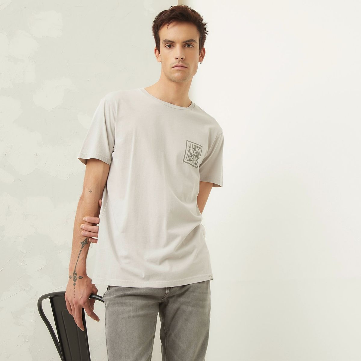 AMERICANINO - Polera Manga Corta Regular Fit Hombre Americanino