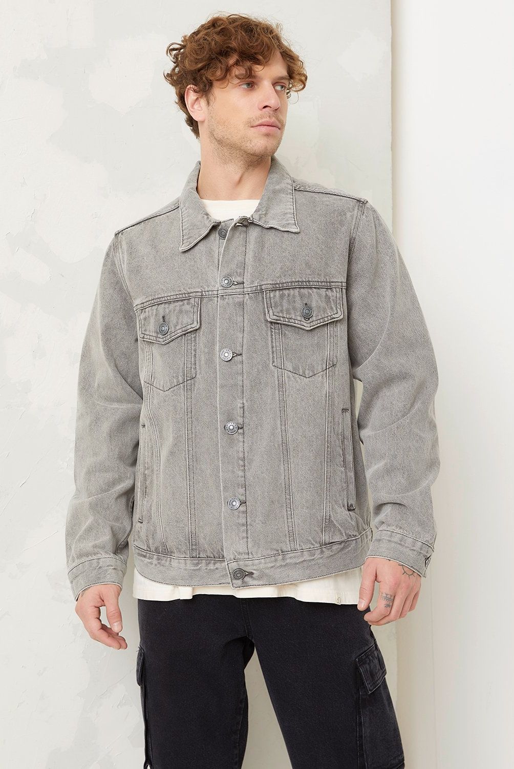AMERICANINO - Chaqueta Denim Recto Fit Hombre Americanino