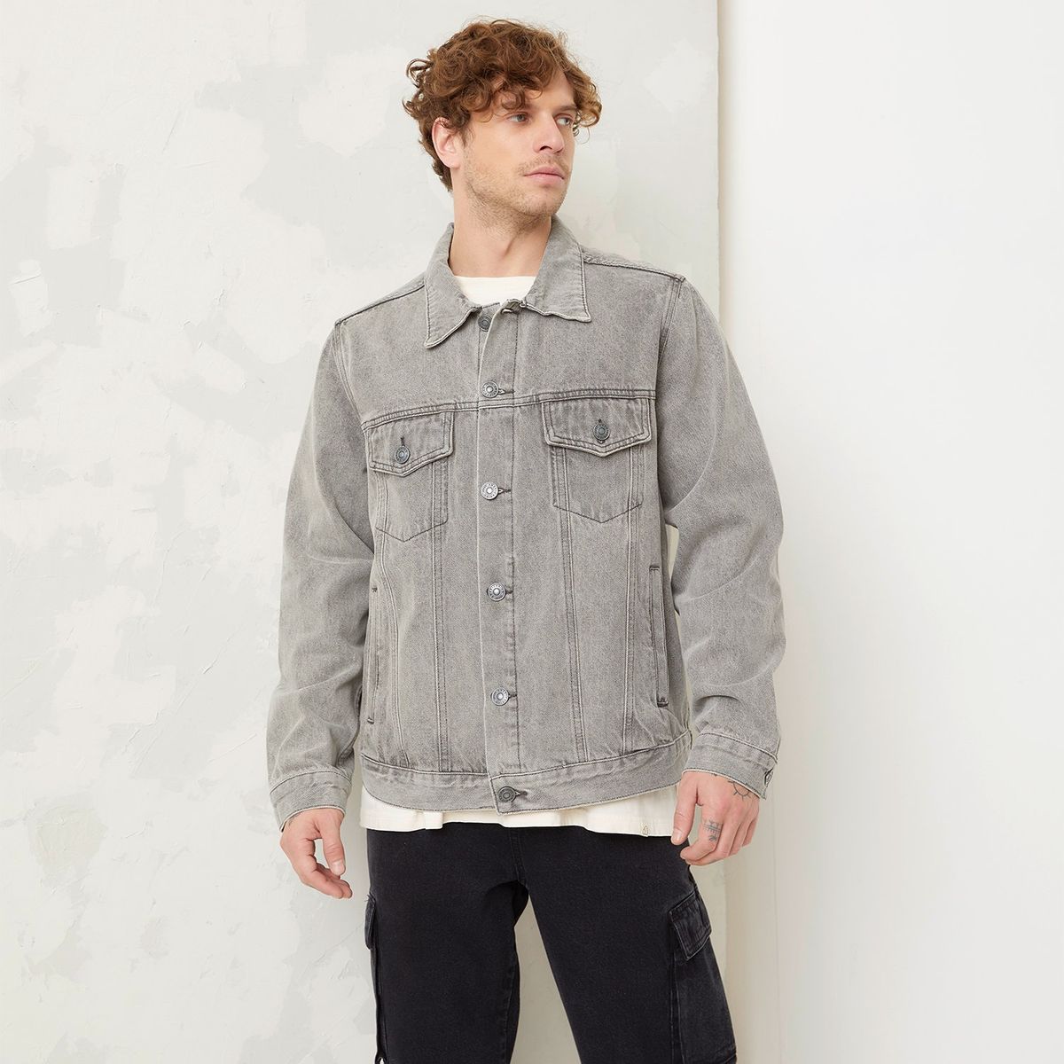 AMERICANINO - Chaqueta Denim Recto Fit Hombre Americanino