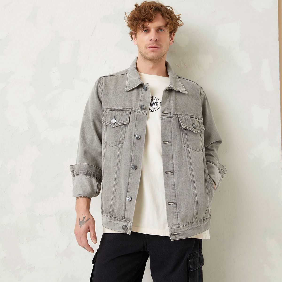 AMERICANINO - Chaqueta Denim Recto Fit Hombre Americanino