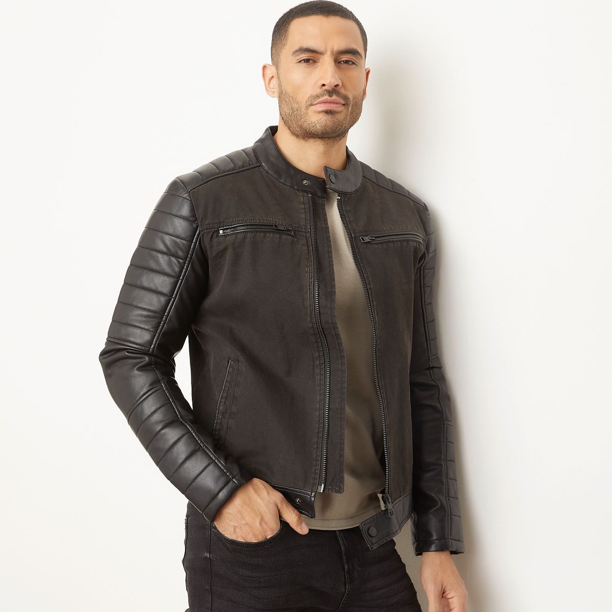 MOSSIMO - Chaqueta Pu Casual Hombre Mossimo