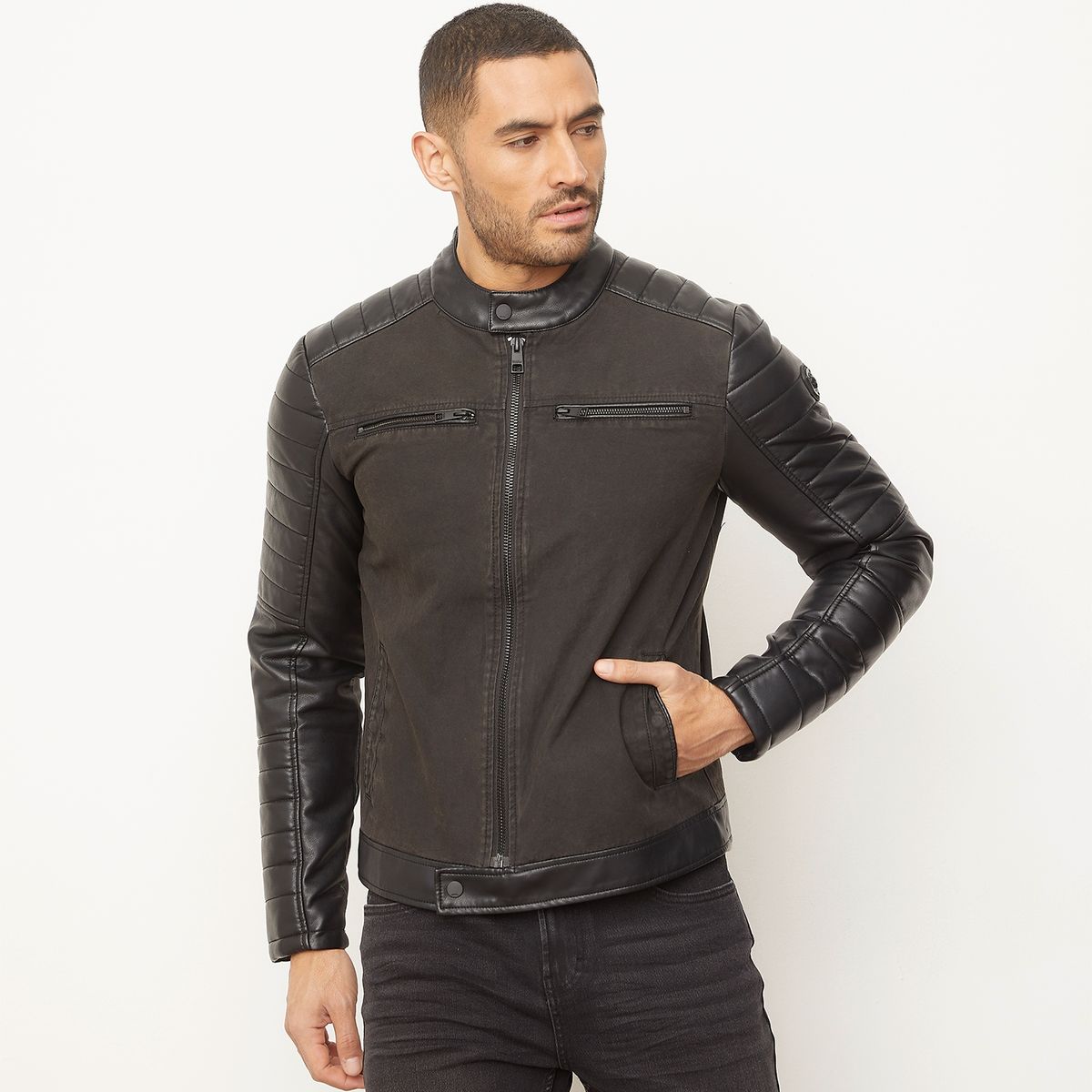 MOSSIMO - Chaqueta Pu Casual Hombre Mossimo