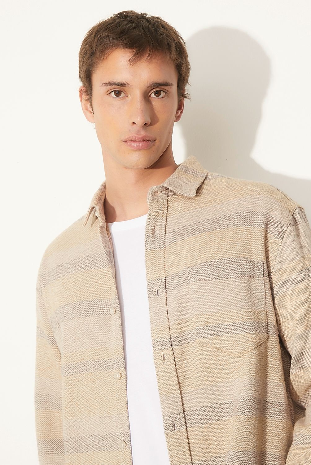 AMERICANINO - Sobre Camisa Manga Larga Algodón Regular Fit Hombre Americanino