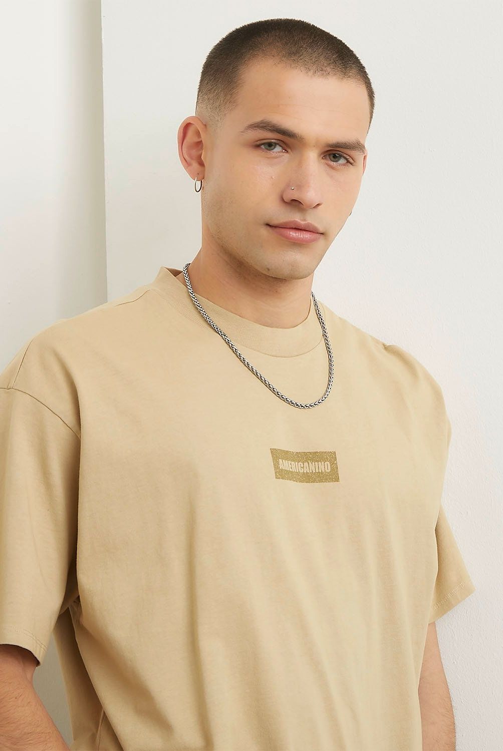 AMERICANINO - Polera Manga Corta Casual Oversize Hombre Americanino