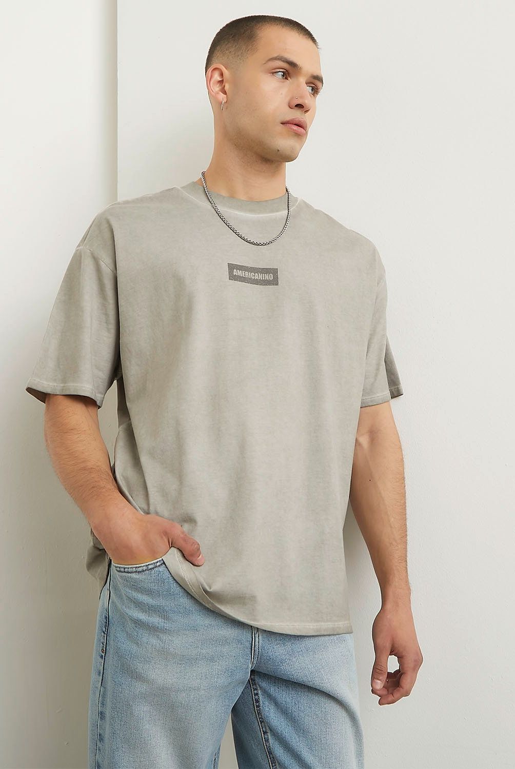AMERICANINO - Polera Manga Corta Casual Oversize Hombre Americanino