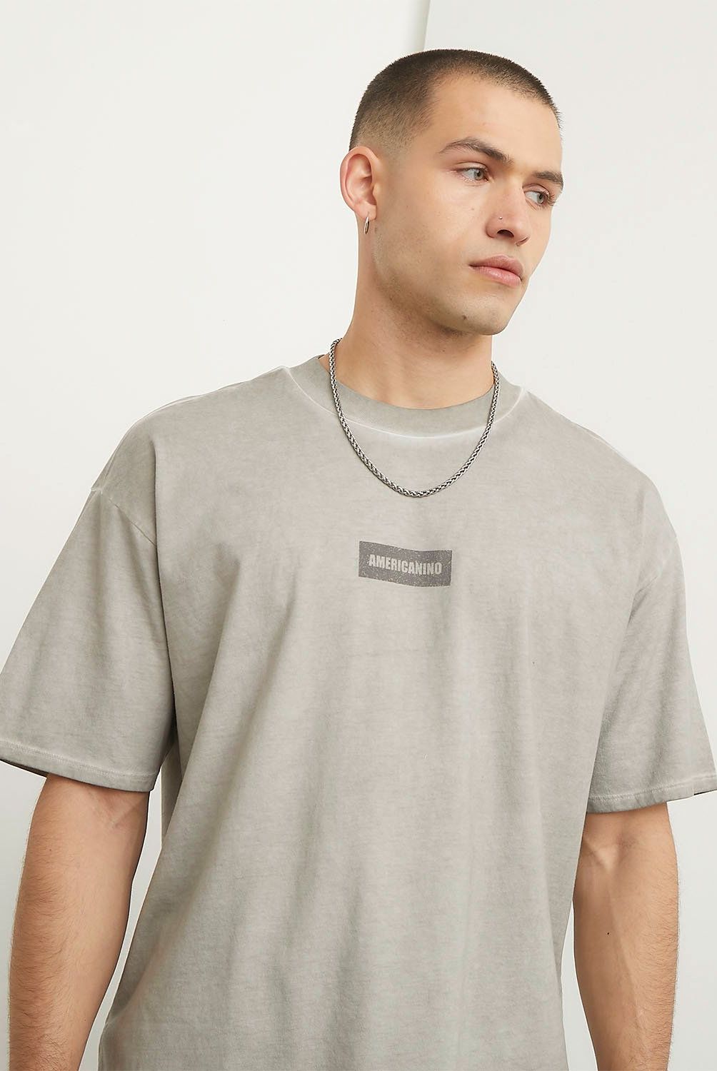 AMERICANINO - Polera Manga Corta Casual Oversize Hombre Americanino