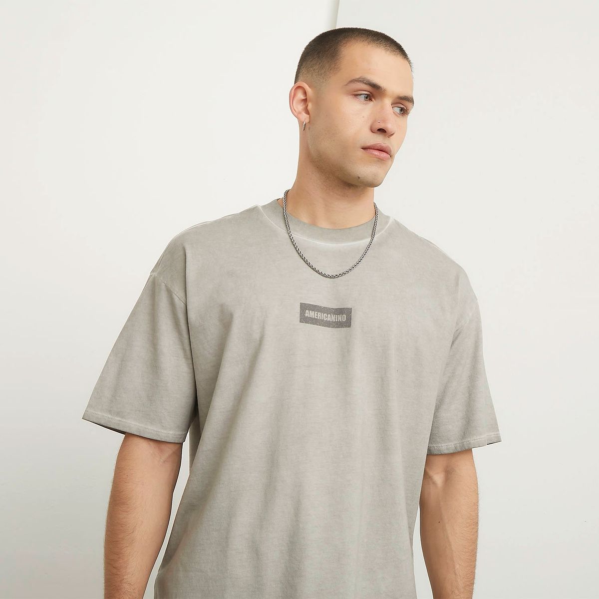 AMERICANINO - Polera Manga Corta Casual Oversize Hombre Americanino