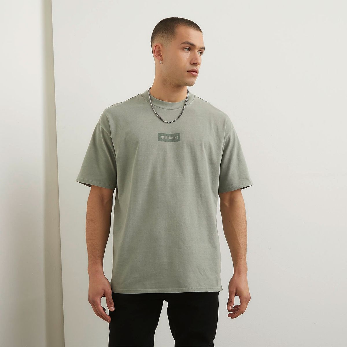 AMERICANINO - Polera Manga Corta Casual Oversize Hombre Americanino