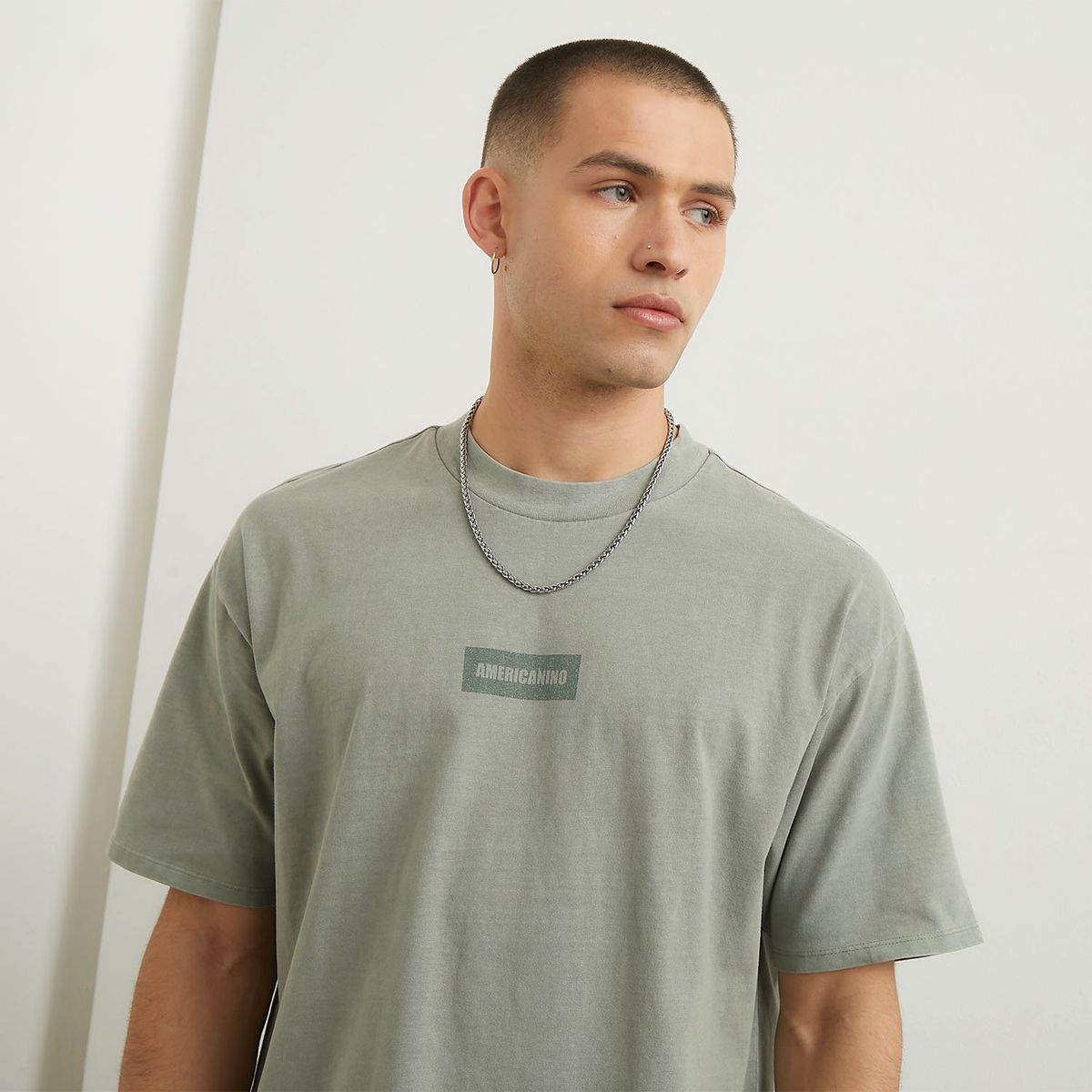 AMERICANINO - Polera Manga Corta Casual Oversize Hombre Americanino